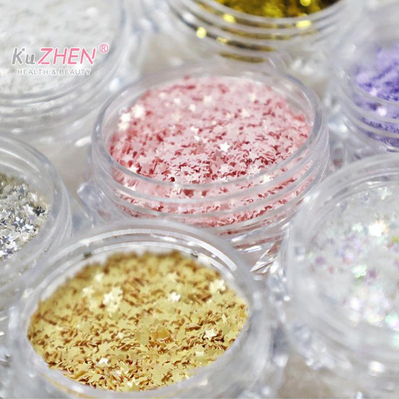 1 Glas Glitzer 1mm Mini Funkelnder Stern Nagelglitzer Funkelnde Nageldekoration Nagelstudio Design Niedliches Accessoire DIY Nagelkunst Design