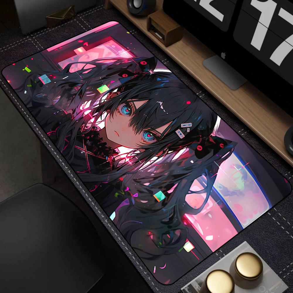 Cute Pretty Anime Girl Large Mouse Pad 400x900mm Xxl Gamer Mouse Mat Office Table Mat Kawaii Cartoon Desk Pad Gaming Accessories