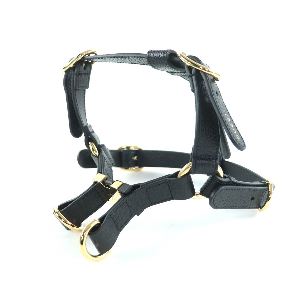 Pristine GUCCI Other accessories Dog harness black leather Women S 692963 Used