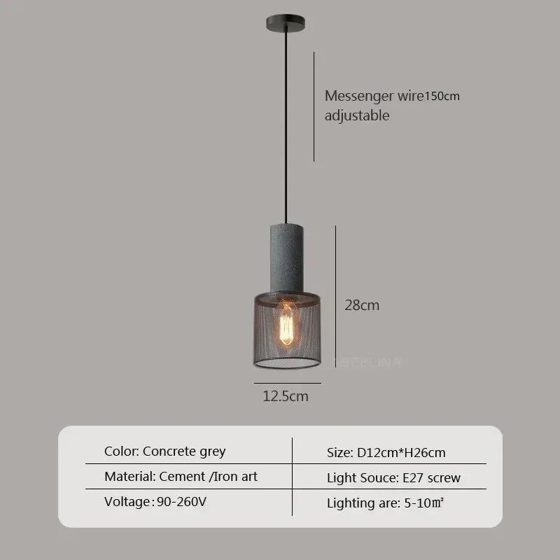 

Светодиодный подвесной светильник в стиле ретро, ​​креативные подвесные светильники с цементной головкой для гостиной, столовой, бара, сундука, ресторана, декоративных ламп No bulb