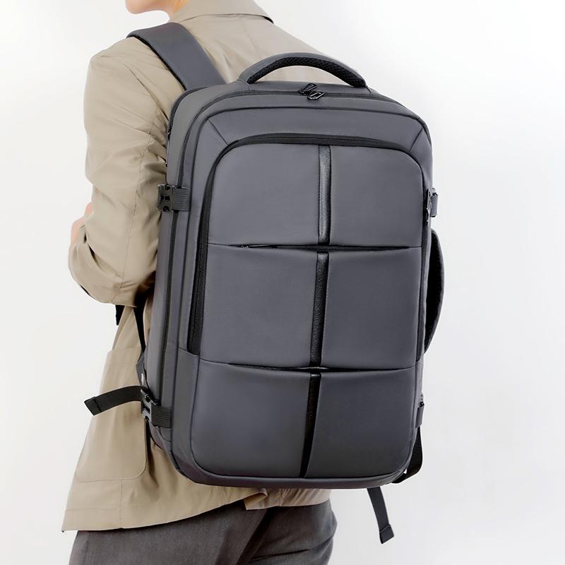 Men's Business Backpack, Large-capacity Short-distance Commuting Laptop Bag, Expandable Multi-functional Travel Bag