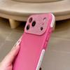Compatible Apple 17 Pro Solid Color Rhinestone Lens Case for iPhone 16, Anti-fall Protective, Special Side Rhinestones.