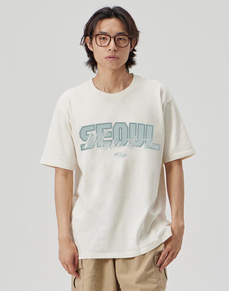 Make It Two [Seoul] Crew Neck Tee_Cream L