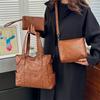 Damska torba wieloczęściowa o dużej pojemności na ramię, miękka skórzana torebka