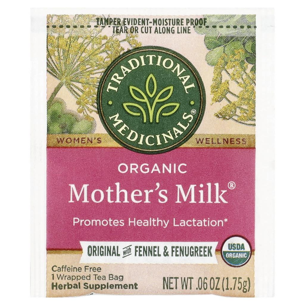 Organic Mother'S Milk®, Original Fennel & Fenugreek, Caffeine Free, 32 Wrapped Tea Bags, 56G (1.98Oz)