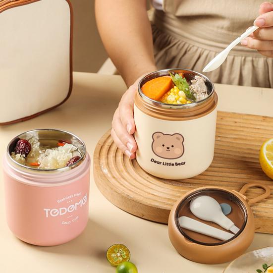 

Modern 304 Stainless Steel Retain Freshness Temperature Resistant Breakfast Porridge Soup Insulated Food Container Home Supplies