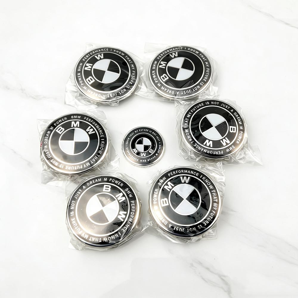 

q- 7Pcs ABC Car 50th Anniversary Logo For BMW G30 G31 G38 G11 G12 G20 G28 F10 F48 F49 G01 F20 F21 F22 Wheel Rim Decoration Cover 45-74-74-56x4