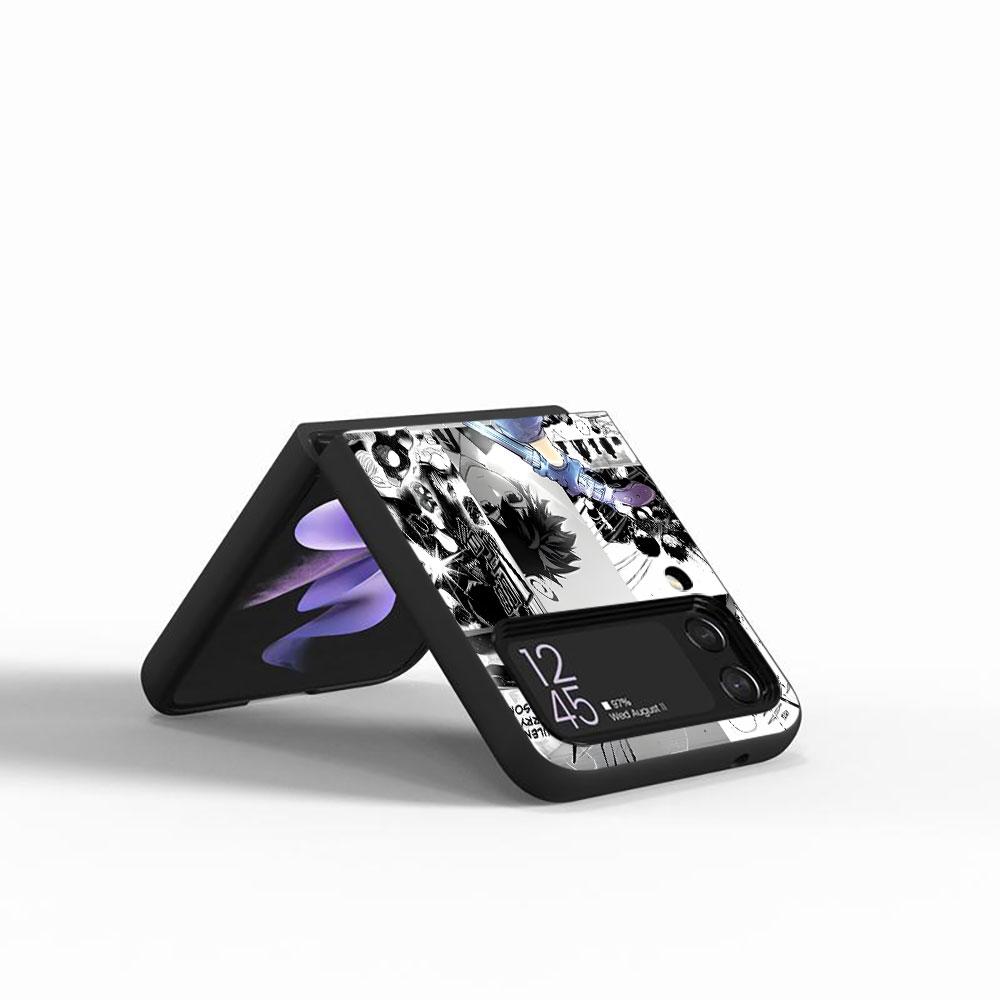 Mission Yozakura Family Case for Samsung Galaxy Z Flip4 Flip3 5G PC Hard Cell Phone Shell Z Flip 4 3 Black Zflip4 Zflip3 Cover
