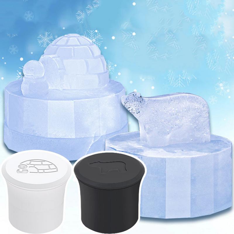 Silicone Ice Cube Mold Round Ice Bucket Summer Homemade DIY Refrigerator Freeze Ice Maker Creative Ice Cube Mold Barware Tools