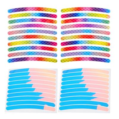20 Pcs Strong Reflective Stripe Stickers Universal Car Wheel Hub Reflective Sticker for Car, Truck, Motorcycle, Bicycles