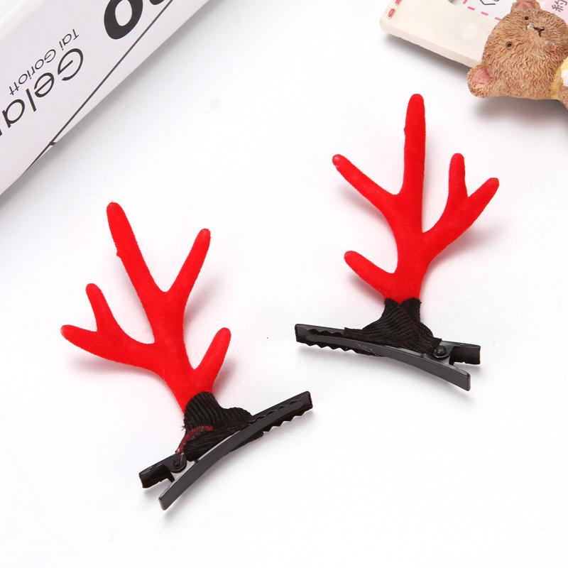 

Children s Christmas Reindeer Antler Hair Clips - Cute Cartoon Hair Accessories for Party Decorations