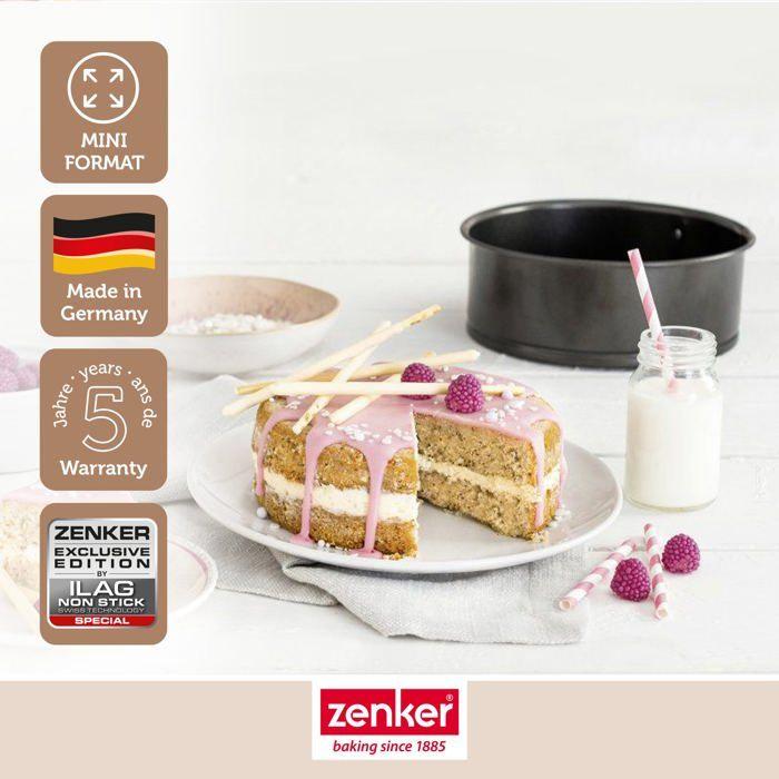 Moule à manqué - zenker - mini 12 cm - acier inoxydable - anti-adhérent - pour 1-2 personnes