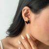 Ear jewelry exquisite simple sweet three-dimensional butterfly stud earrings female ins blogger with the same small earrings golden gift