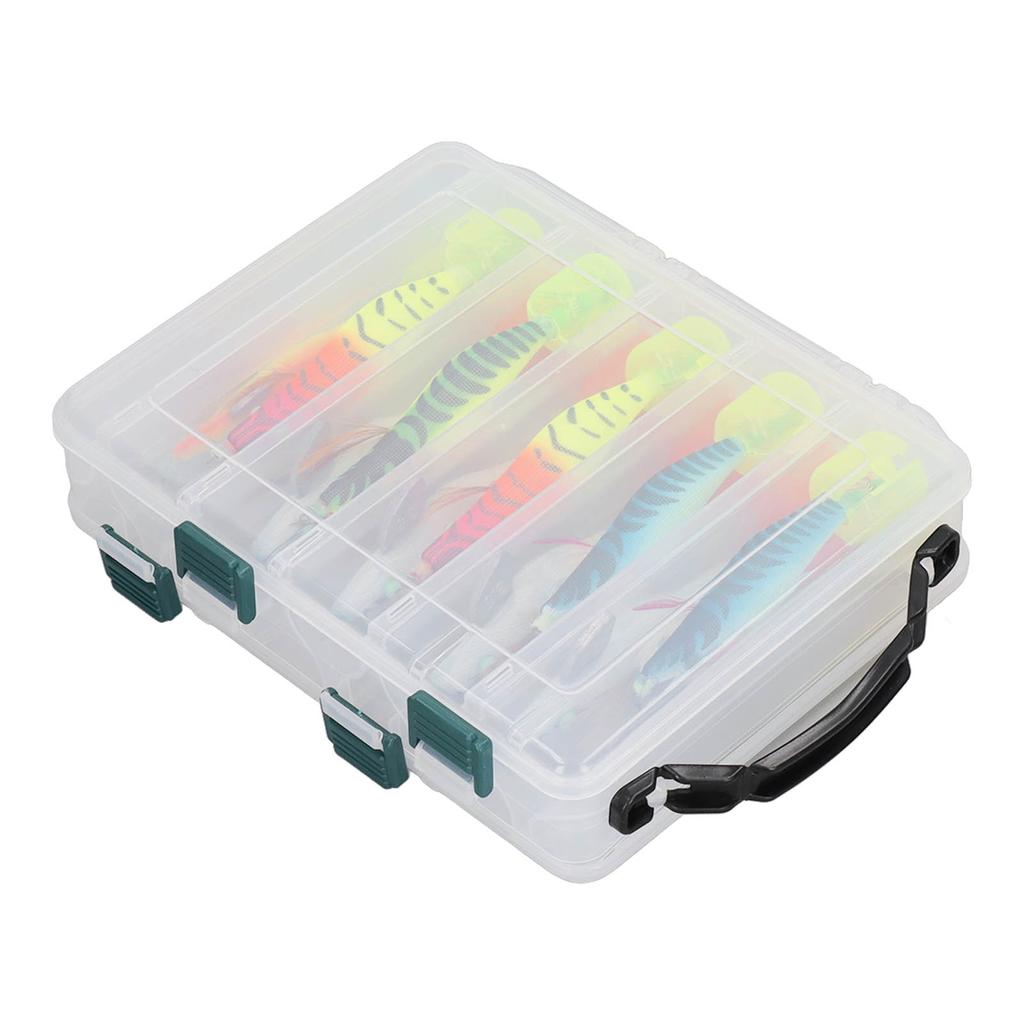 10 buc Cârlige luminoase pentru calamar Momeală Oțel inoxidabil Plastic Fluorescent Formă realistă de crevetă Momeală Accesorii de pescuit