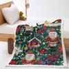 2D Digital Printed Blanket Christmas Thickened Lamb Fleece Crystal Fleece Blanket