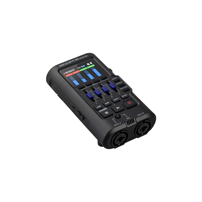 ZOOM R4 32-bit Float Recording, 4-Track Recording, Palm-Sized Multi-Track Recording, No Gain Adjustment Required, No Distortion, Built-in Microphone,