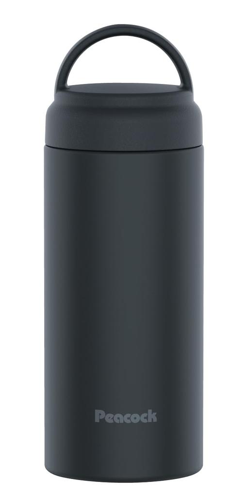 Peacock Screw Mug Bottle Charcoal Gray 350ml Water Bottle Thermal Insulation with Handle Vacuum Insulation Thermos Tumbler Coffee Mug Easy To Wash Mug