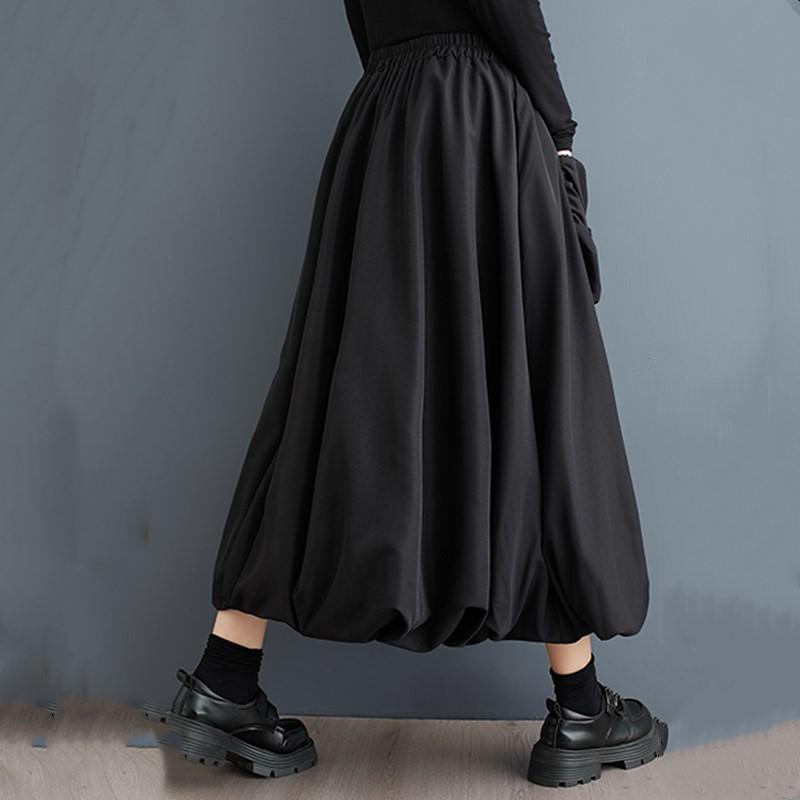 Plus Size High Waist Vintage Spring Autumn Casual Loose Long for Woman Skirts Womens Skirt
