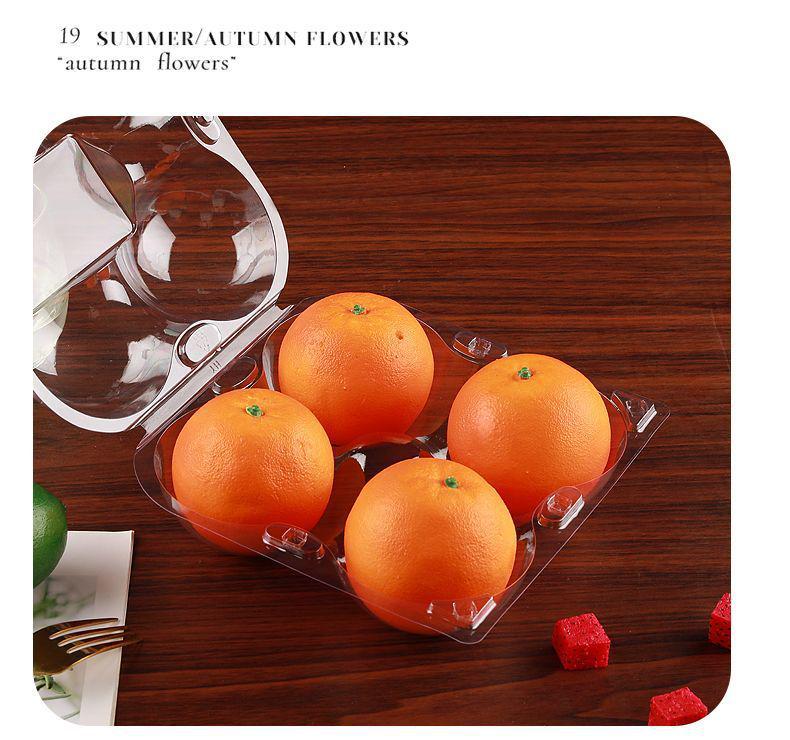 Pfirsich-Orange & Kiwi Transparente Einweg-Obstverpackungsbox