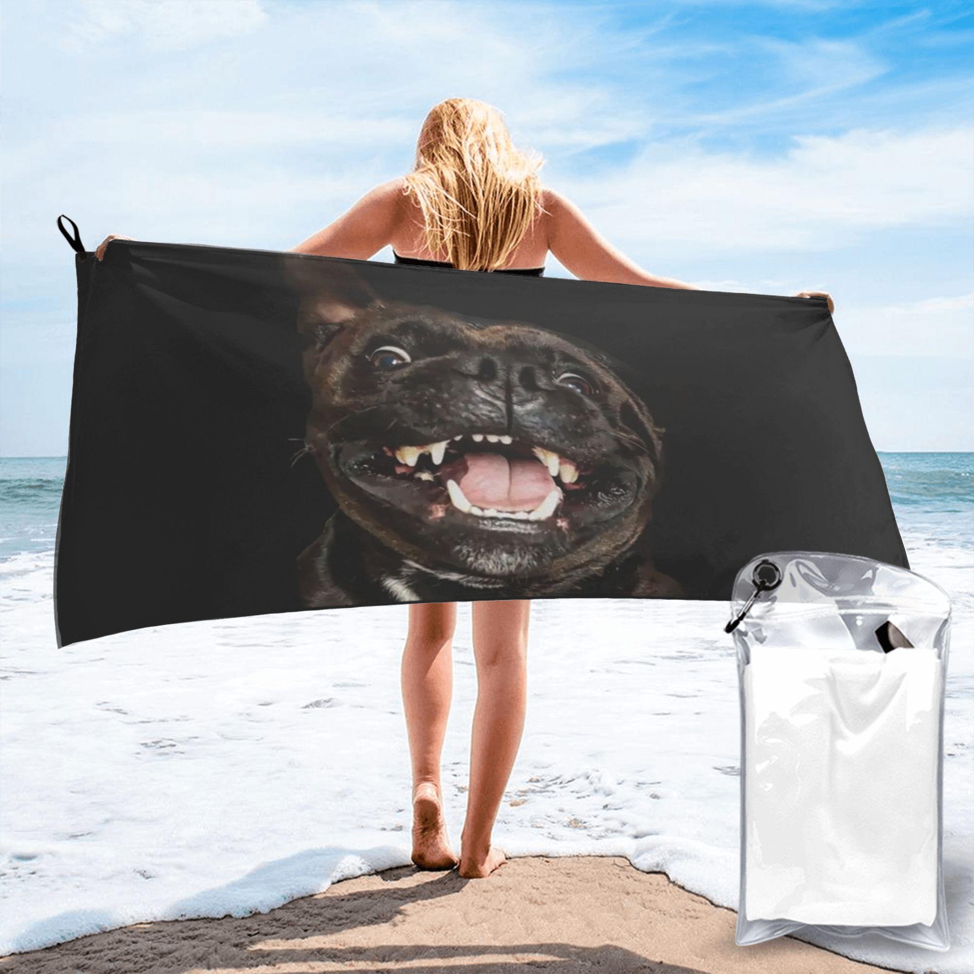 

Staffordshire Bull Terrier Beach Towel Soft Microfiber Quick Dry Absorbent Quick Towels For Bath W30*H60(CM)