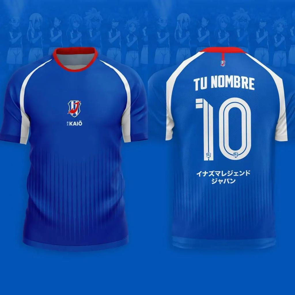 Japan Soccer Anime Jersey Inazuma Eleven Kaio Boys Girls Clothes Sports Casual Breathable Quick-Drying Oversized Daily Training