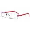 2024 Portable Anti-Blue Light Floral Reading Glasses for Men & Women - Elegant Rimless/Semi-Rimless Presbyopic Glasses with Pen Holder