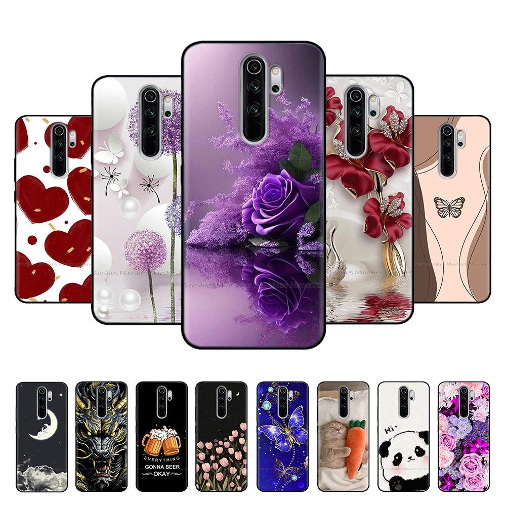 Case For Redmi Note 8 Pro Patterned Full Protection Soft Liquid Silicone Cartoon Cover For Xiaomi Redmi Note8 Pro note8Pro Funda