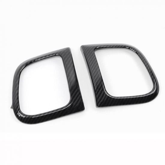Carbon Fiber Side Air Vent Outlet Cover Trim For Jeep Grand Cherokee 2014-2020