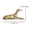 Statuetă Durabilă din Alamă Cățel Miniatură Câine Greyhound Figurină Colecționabilă Fără Pene Cadou de Sărbători Ornament de Birou Metal Decor pentru Casă