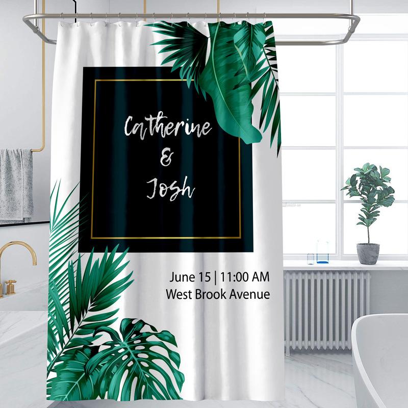 Koupelna zesílená vodotěsná záclona odolná proti plísním sprchový závěs Sprchový oddíl Závěs Sprchový závěs Koupelnový závěs Bez perforace