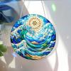 DIY Diamond Painting Suncatcher Art Pendant Colorful Diamond Drawing Hanging Ornament Crystal Painting Ornaments for  Home Decor