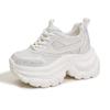 Platform Dad Shoes Women's 2025 Spring and Summer New Korean Version Rhinestone Versatile Casual Shoes Inner Height Increase Women's Shoes Breathab
