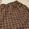 Vintage Karierte Midi-Röcke Damen Baggy High Waist A-Linie Dicker Französischer Stil Taschen Mujer Unterteile Mode Elegant