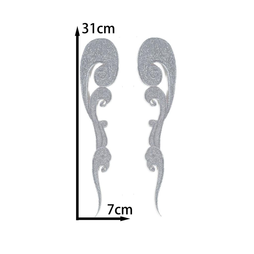 Gold And Silver Embroidery Pattern Cloth Sticker Stage Performance Clothing Opera National Ancient Style Clothing Accessories Diy Handmade Decal