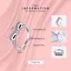 MODIAN 925 Sterling Silver Stackable Ring Wedding Fashion Bowknot Jewelry Sparkling CZ Women Valentine's Gift