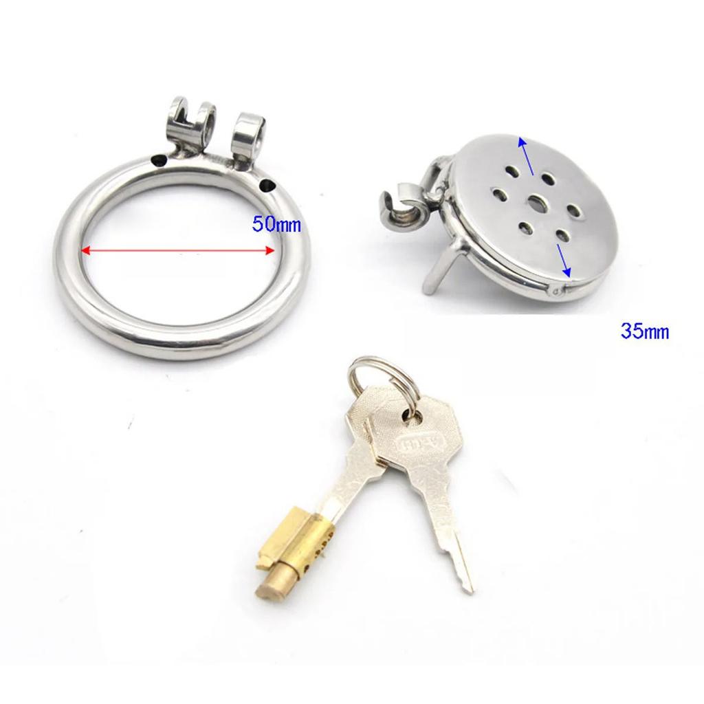 Male Penis Lock Chastity Metal Device Flat Round Hole Urethral Metal Chastity Devices Cages For Men Sex Toys Penis Bondage