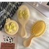 Handle Portable Comb Scalp Massage Pocket Hair Brush Hair Care Bow Comb  Student