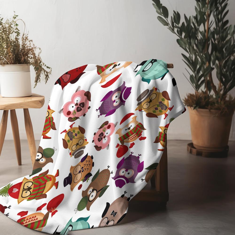 

Cozy Christmas Throw Blanket Soft Flannel Festive Holiday Decor Reversible Warm Bedspread Gift Idea Home Accent Luxury Comfort 75x90cm