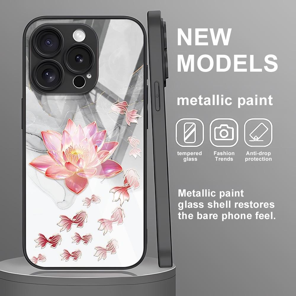 Cherry Painted Hard Phone Case For Samsung S25 Ultra S26 S24 S23 S22 S 25 Plus S21 S20 FE Cases Tempered Glass Back Cover Funda