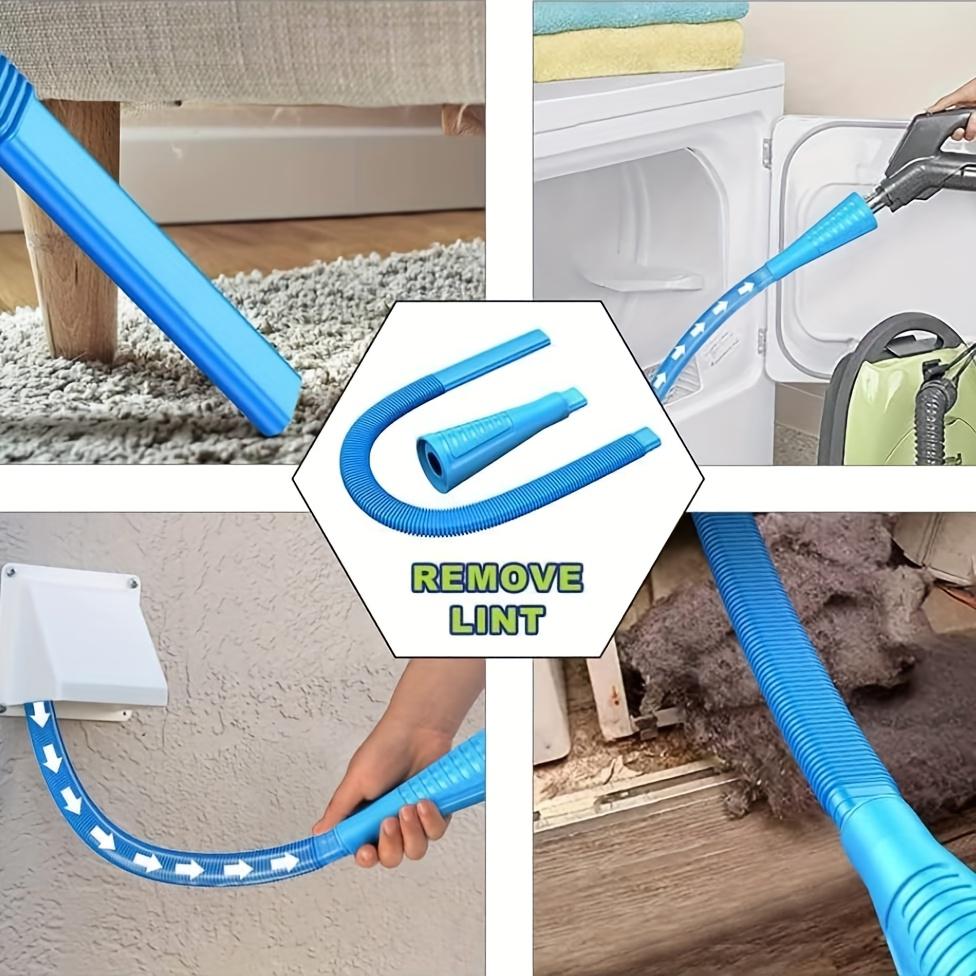 

Набор для чистки вентиляционного отверстия сушилки с множеством комбинаций | Вакуумная насадка, удалитель ворса, мойка высокого давления и вакуумный шланг. Быстро удаляет ворс 1pcs/set