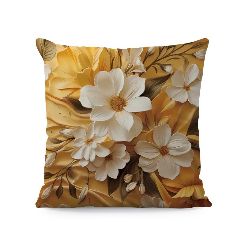 18x18 Watercolor Floral & Butterfly Pillow Cover for Spring/Summer Farmhouse Decor