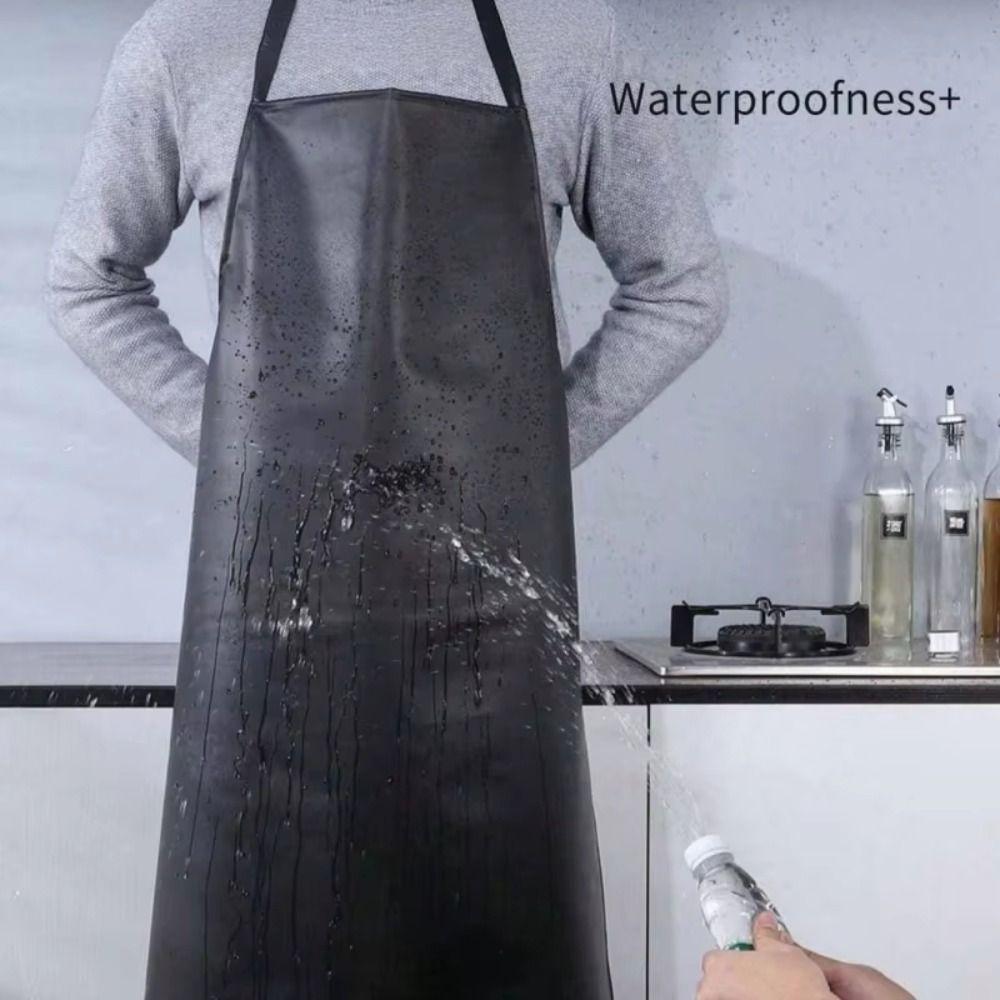 Žáruvzdorná TPU zástěra odolná proti oleji Extra široké ramenní popruhy Zástěra pro kuchaře Zástěra pro řeznictví