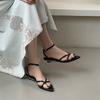 Bailamos  Summer Women Sandals Fashion Narrow Band Ladies  Sandal Shoes Low Heel Outdoor Dress Gladiator Shoes Mujer