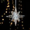 Cross-border Christmas Decorations Sequins Acrylic Pendant Transparent Snow Pendant Christmas Tree Scene Layout Props