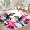 Bird Round Area Rug Suitable for Playrooms Decorate Room Dormitory Dining Room Anti-slip Round Rug Decorate Offices