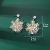 Christmas Plush Snowflake Earrings Light Luxury Sweet Winter Fur Ball Face Small Earrings for Women