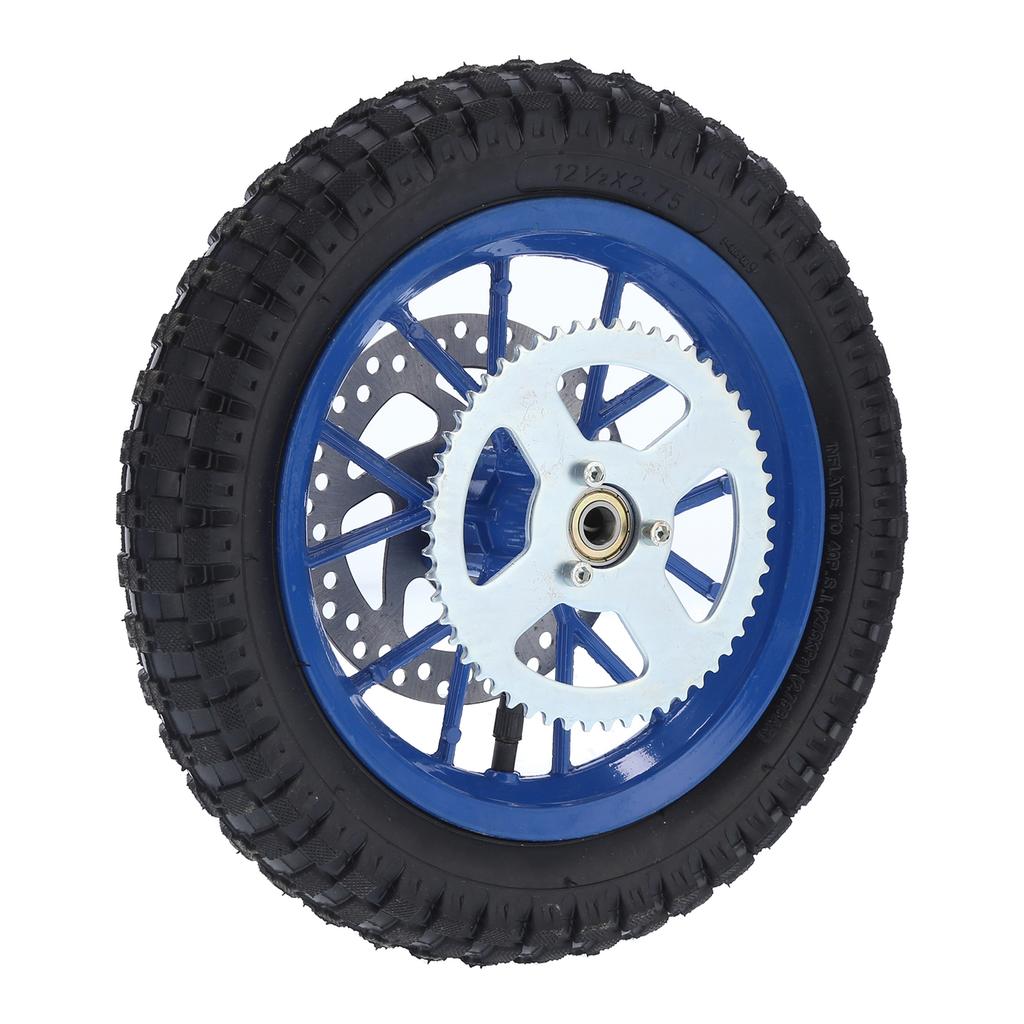 12.5x2.75in Mini Bicycle Rear Wheel AntiSkid Rubber Steel Alloy for 47cc 49cc 2 Stroke Dirt Bike