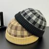 Gestreiftes Streetwear Docker-Hut Warmer Vermieter-Hut Retro Gestrickte Beanie-Mütze Unisex