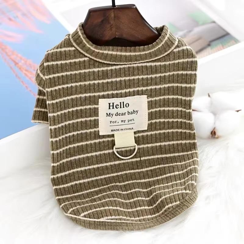 Dog Vest T-Shirt Cute Puppy Clothes Fashon Striped Cat Dog Shirt Chihuahua Bichon French Bulldog Pet Clothing Girls Dog Costume