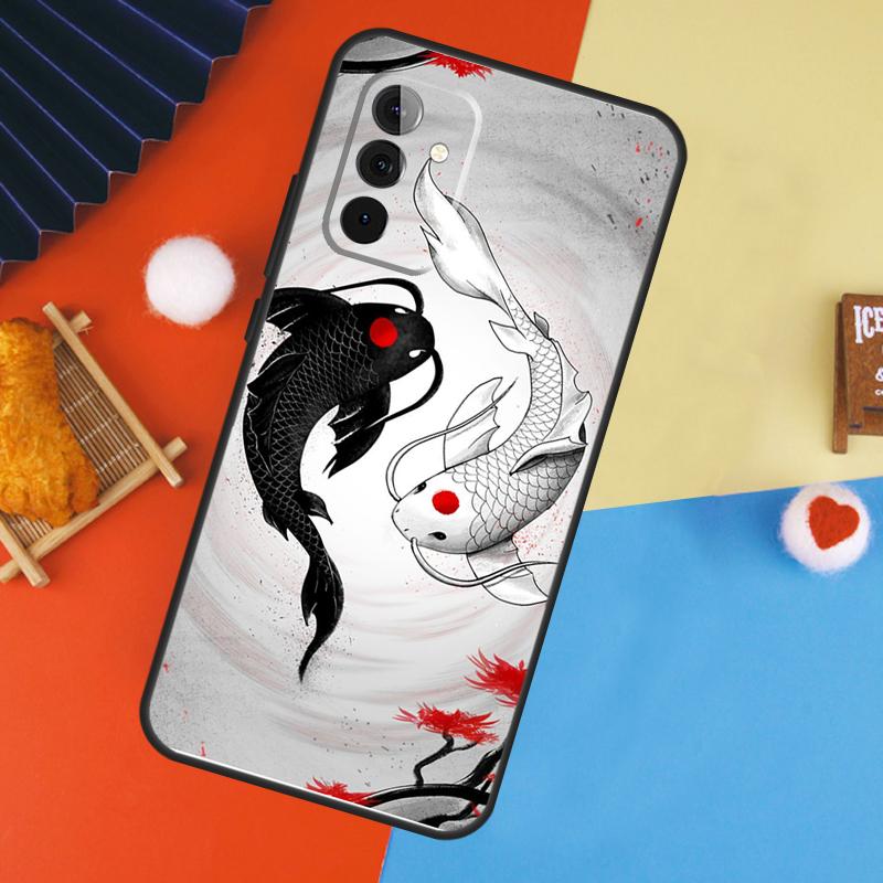 Koi Fisch Yin Yang Kunst Hülle Für Samsung Galaxy A54 A34 A14 A55 A35 A33 A53 A13 A23 A17 A06 A16 A56 A36 A52 A32 A15